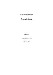 Dokumentation Zentrales Login