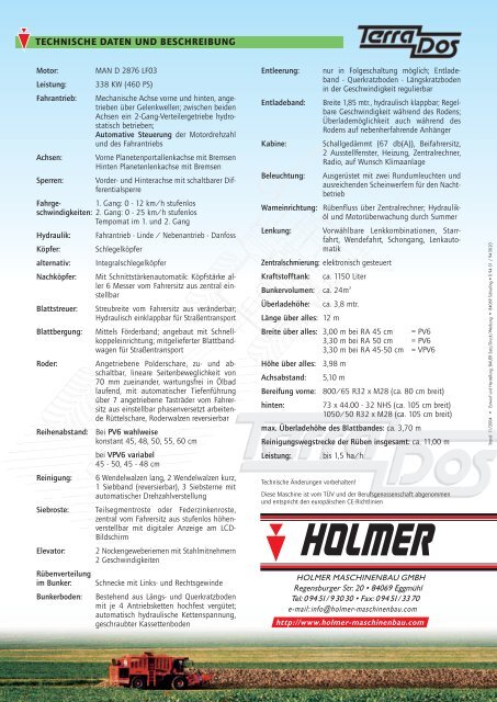 PDF, 2.2 MB - Holmer Maschinenbau GmbH