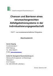 Chancen und Barrieren eines verursachergerechten ...