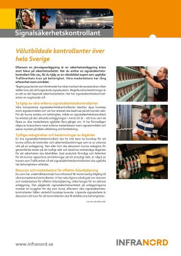 Signalsäkerhetskontrollant - Infranord.se