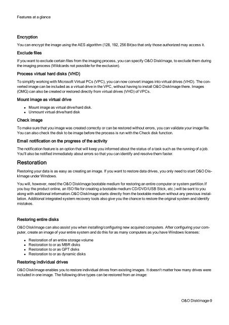 O&O DiskImage 7 User's Guide - O&O Software