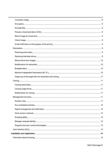 O&O DiskImage 7 User's Guide - O&O Software