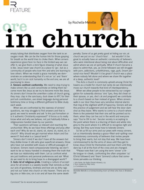 We need more sinners in church - RECORD.net.au