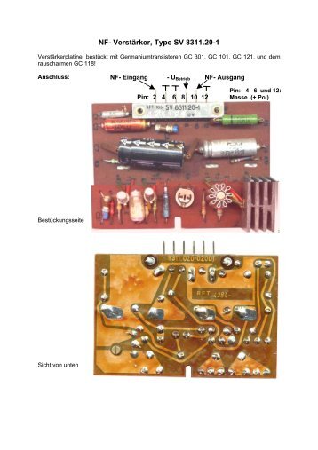 NF- Verstärker, Type SV 8311.20-1 - Oppermann