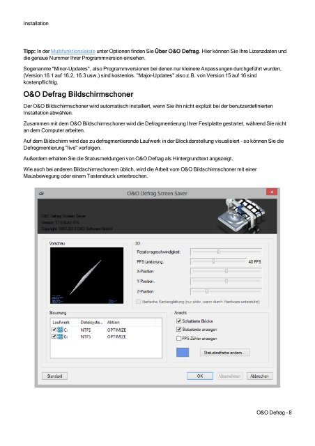 O&O Defrag 17 Handbuch - O&O Software