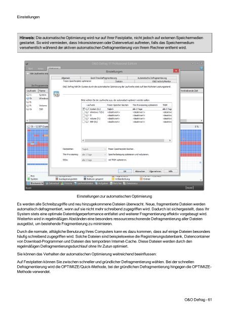 O&O Defrag 17 Handbuch - O&O Software