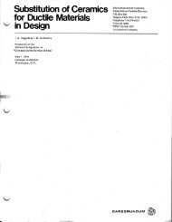 Substitution of Ceramics for Ductile Materials in Design - Hexoloy