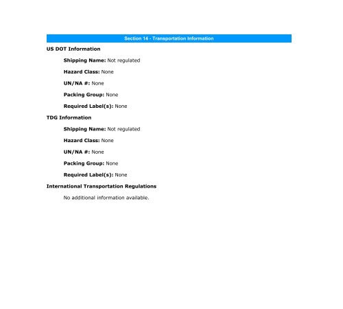 HexoloyÂ® SiC - Material Safety Data Sheets MSDS No. MSDS-434A