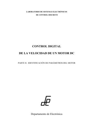 control digital de la velocidad de un motor dc - Departamento de ...