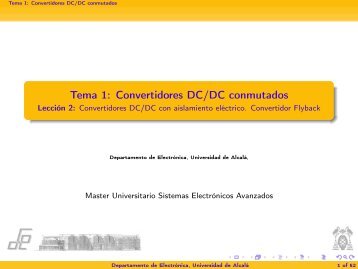 Convertidores DC/DC conmutados - Departamento de ElectrÃ³nica