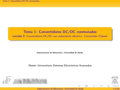 Convertidores DC/DC conmutados - Departamento de ElectrÃ³nica
