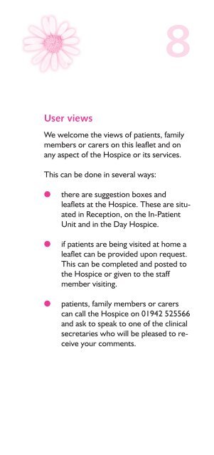 Day hospice - Wigan & Leigh Hospice