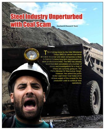 Steel Industry Unperturbed with Coal Scam - Steelworld