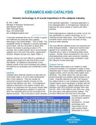 CERAMICS AND CATALYSIS - Saint-Gobain NorPro