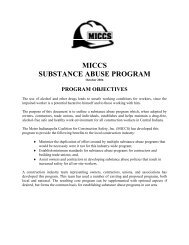 miccs substance abuse program - The Metro Indianapolis Coalition ...