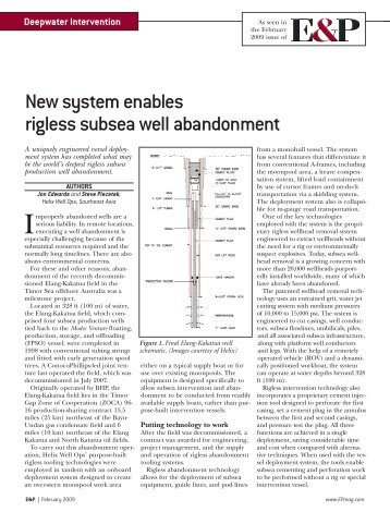 New system enables rigless subsea well abandonment