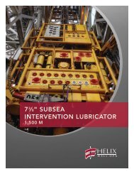 73â8 in Subsea Intervention Lubricator - Helix Energy Solutions