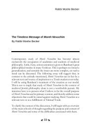 The Timeless Message of Moreh Nevuchim - Hashkafa Circle