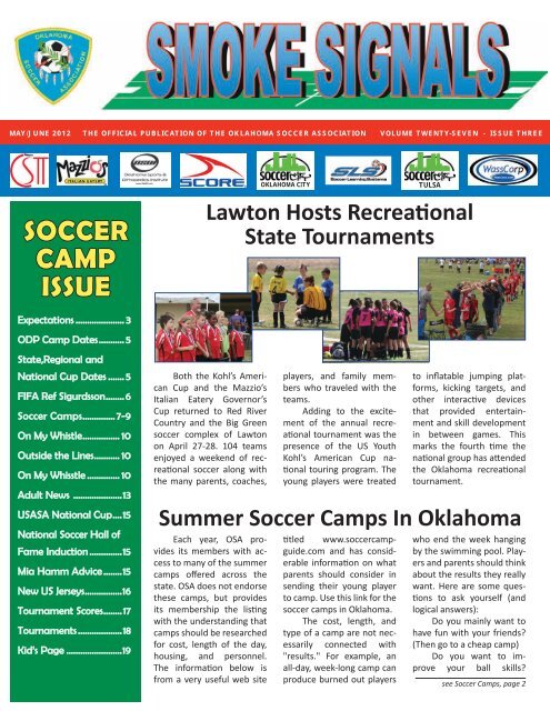 Smoke Signals May/June - Oklahoma Soccer Association