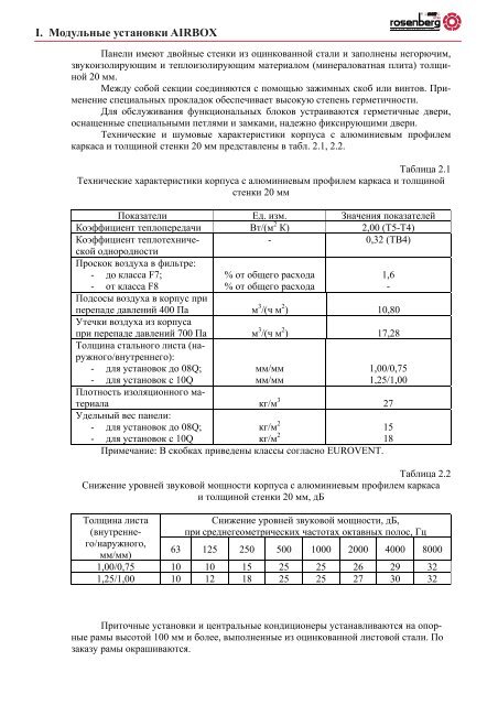 Rosenberg - Системы вентиляции