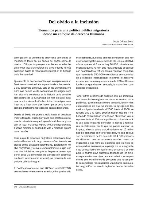 revista migrantes No. 1 copia - Observatorio de Migraciones