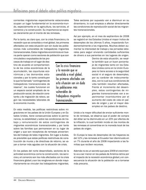 revista migrantes No. 1 copia - Observatorio de Migraciones