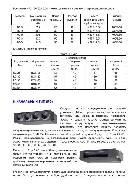 Буклет компании FUJI - Climattex.ru