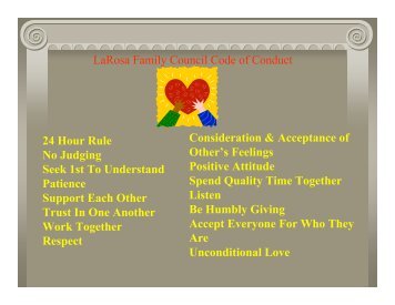 LaRosa Family Code of Conduct II - Swiftpage