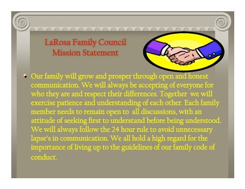 LaRosa Family Code of Conduct II - Swiftpage