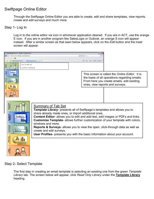 Swiftpage Online Editor