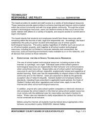 technology responsible use policy - Montgomery County Schools