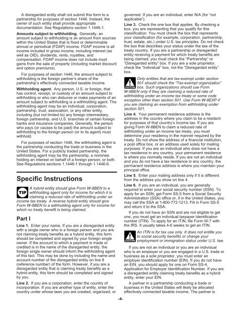 Form W-8BEN (Rev. February 2006) - NASA Federal Credit Union