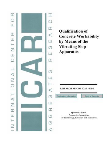 Qualification of Concrete Workability by - ICAR - The University of ...