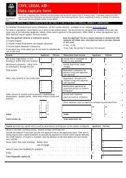 CIVIL LEGAL AID - Data capture form - Scottish Legal Aid Board