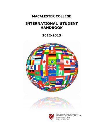 INTERNATIONAL STUDENT HANDBOOK - Macalester College