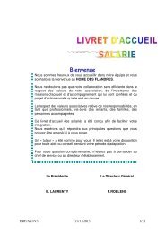 Livret d'accueil des salariés - Le Home des Flandres