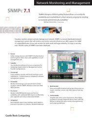 Read SNMPc 7.1 Datasheet - Castle Rock Computing