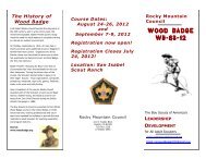 Wood Badge W5-63-12 - Rocky Mountain Council