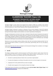 CLASSROOM TEACHER (Years 3-6) - Newington College