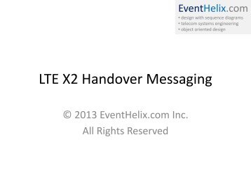 LTE X2 Handover Messaging - EventHelix.com