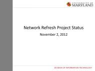 Network Refresh Project Status - Office of Information Technology