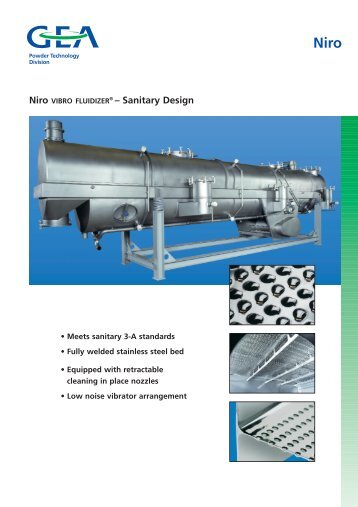 Niro VIBRO FLUIDIZERÂ® â Sanitary Design - GEA Process ...