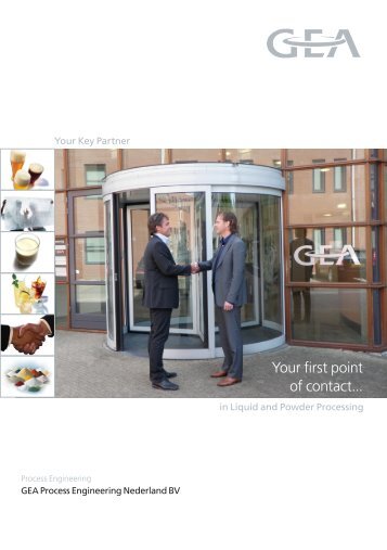 Your first point of contact... - GEA Process Engineering Nederland BV