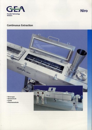 Brochure GEA Niro Continuous Extraction