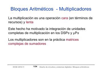 Bloques Aritméticos - Multiplicadores