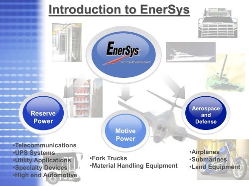 Generator Start-battery Application - Enersystem