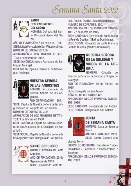 programa de Semana Santa 2012 de Medina del Campo