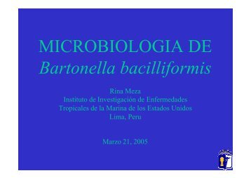 MICROBIOLOGIA DE Bartonella bacilliformis - BVS - INS