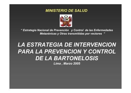 la estrategia de intervencion para la prevencion y control de la ...