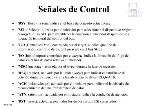 Tema 7. Interfaces con los Periféricos de Almacenamiento